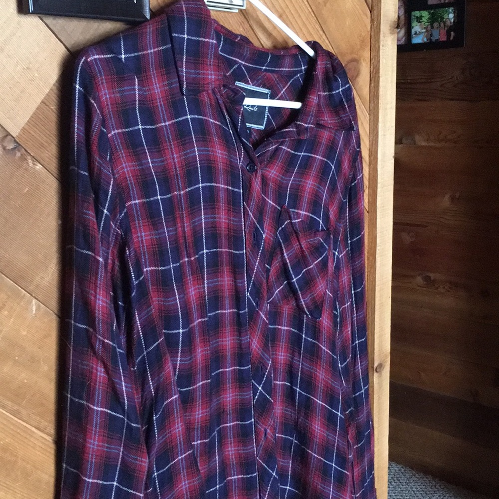Rails button down plaid shirt